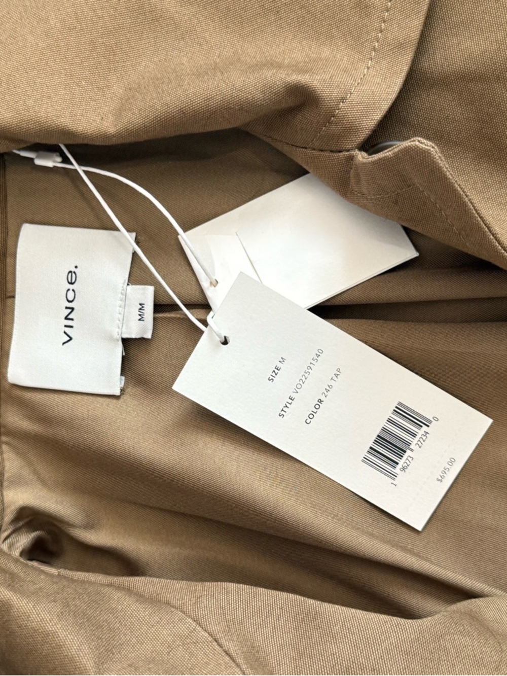 Vince Single Breasted Trench Coat NWT - Classic Cool Girl Sz Medium - Picture 6 of 12